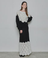 【予約】【TEN by LA BELLE ETUDE】Crochet long knit skirt