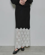 【予約】【TEN by LA BELLE ETUDE】Crochet long knit skirt