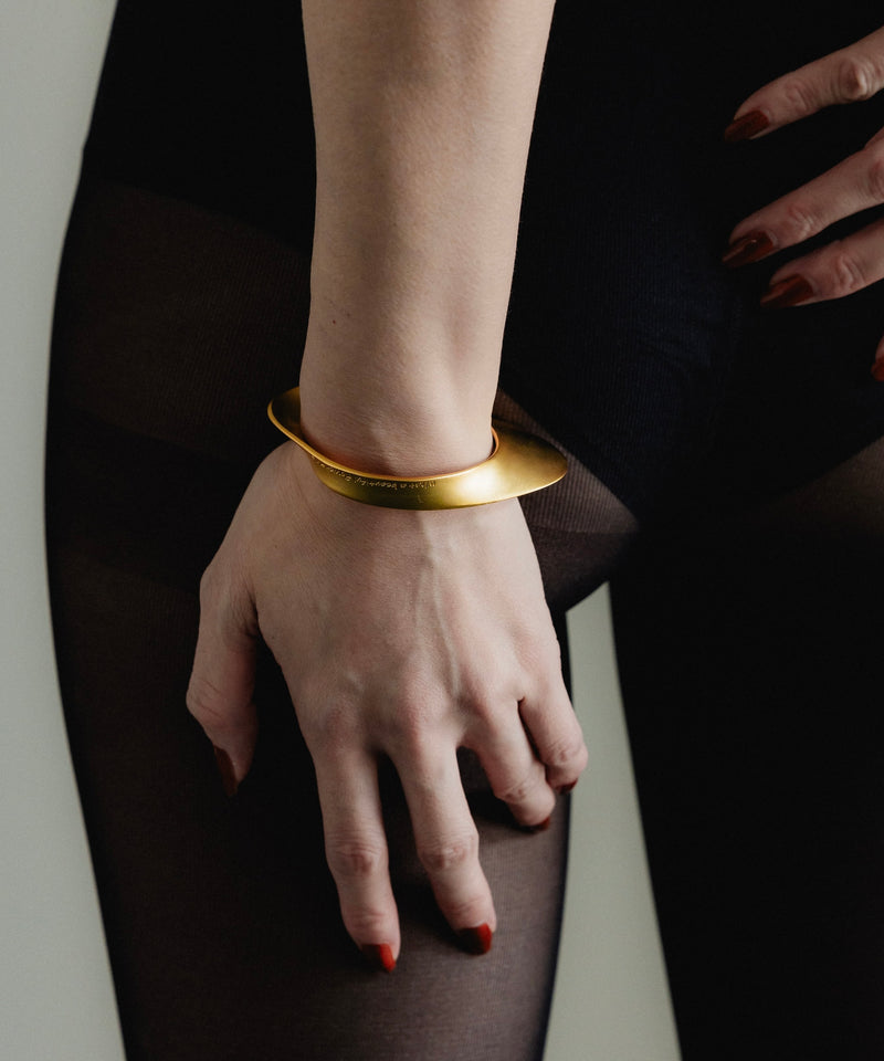 【予約】【loni】Letterring Leaf Plate Bangle