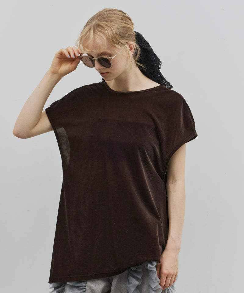 予約】2wayシアーベロアアシンメトリーTOPS – LA BELLE ETUDE online store
