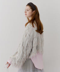 【J1U by LA BELLE ETUDE】2WAYループフェザー×かぎあみニット