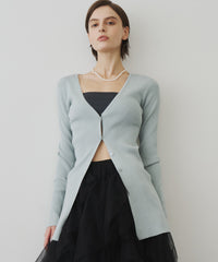 バックスリットリブカーディガン