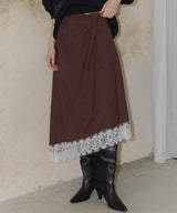 【yae】Asymmetry check pattern skirt / アシンメトリーチェックパターンスカート