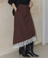 【yae】Asymmetry check pattern skirt / アシンメトリーチェックパターンスカート