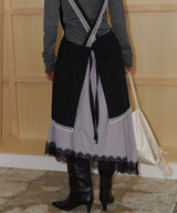 【yae】Asymmetry check pattern skirt / アシンメトリーチェックパターンスカート