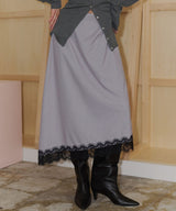 【yae】Asymmetry check pattern skirt / アシンメトリーチェックパターンスカート