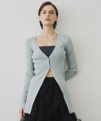 バックスリットリブカーディガン