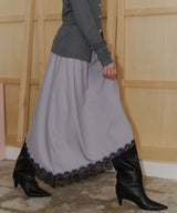 【yae】Asymmetry check pattern skirt / アシンメトリーチェックパターンスカート