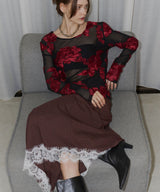 【yae】Asymmetry check pattern skirt / アシンメトリーチェックパターンスカート