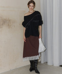 【yae】Asymmetry check pattern skirt / アシンメトリーチェックパターンスカート