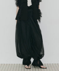 【一部カラー予約】【J1U by LA BELLE ETUDE】裾レースチュールバルーンパンツ