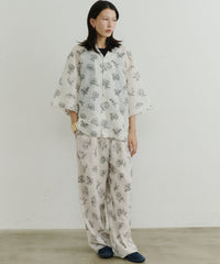 【予約】【room153】エンブロイダリーフラワーリラックスパンツ