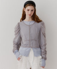 【予約】【J1U by LA BELLE ETUDE】シアーチュールSETカーディガン