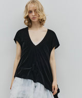 【予約】2wayシアーベロアアシンメトリーTOPS