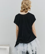 【予約】2wayシアーベロアアシンメトリーTOPS