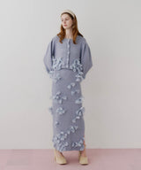 【予約10%OFF】【J1U by LA BELLE ETUDE】メニーリボンニットIラインスカートⅡ