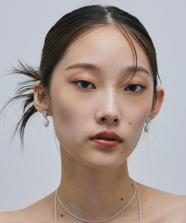 【loni】Silver925 Heart Pearl Pierce