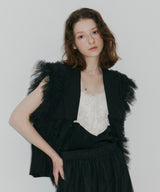 【J1U by LA BELE ETUDE】2WAYボリュームギャザーチュールノースリーブジャケット