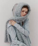 【予約】【J1U by LA BELLE ETUDE】ムートンライクボンディングフードマフラー