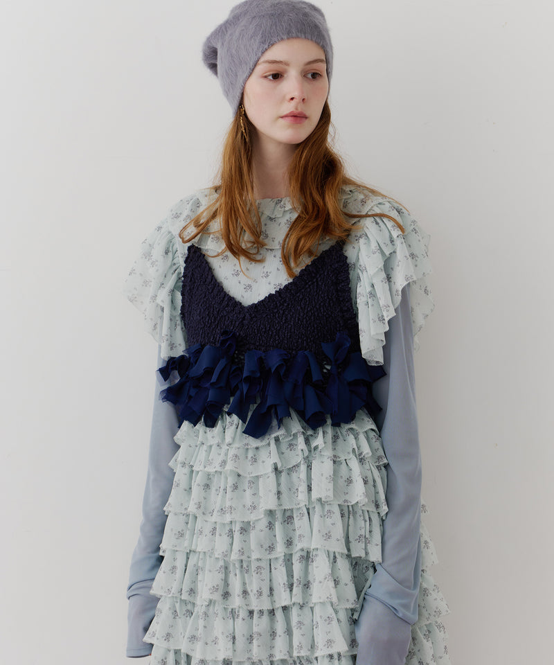 【J1U by LA BELLE ETUDE】メニーリボンニットビスチェ