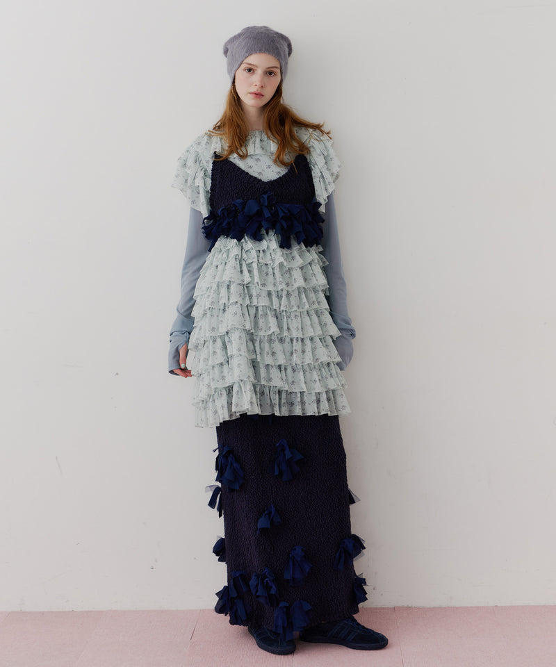 【J1U by LA BELLE ETUDE】メニーリボンニットビスチェ