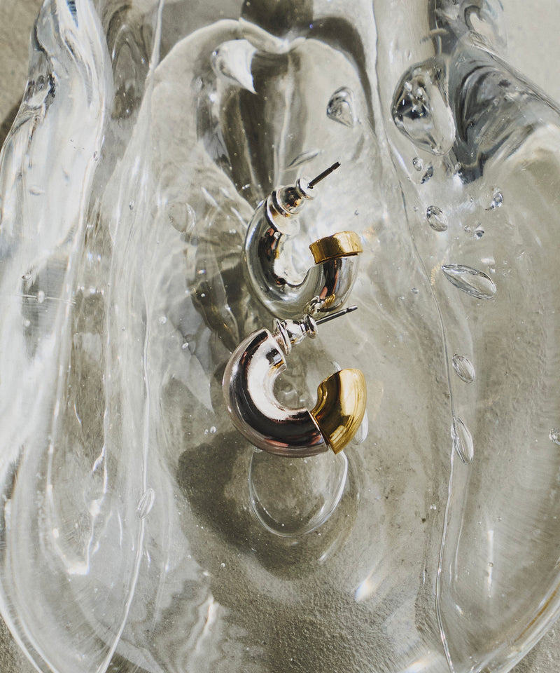 【再入荷予約】【loni】stem asymmetry hoop pierce