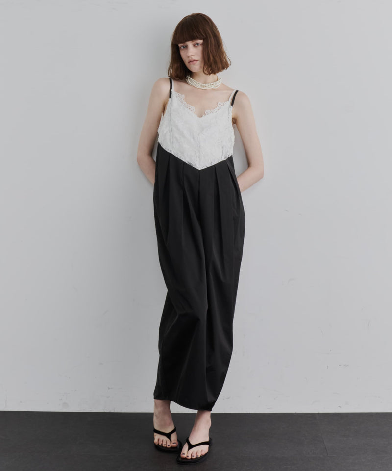 予約】モチーフレース×タックコクーンキャミワンピース – LA BELLE