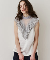 【予約開始待ち】レースモチーフマットサテンキャミ