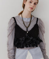 【J1U by LA BELLE ETUDE】メニーリボンニットビスチェ