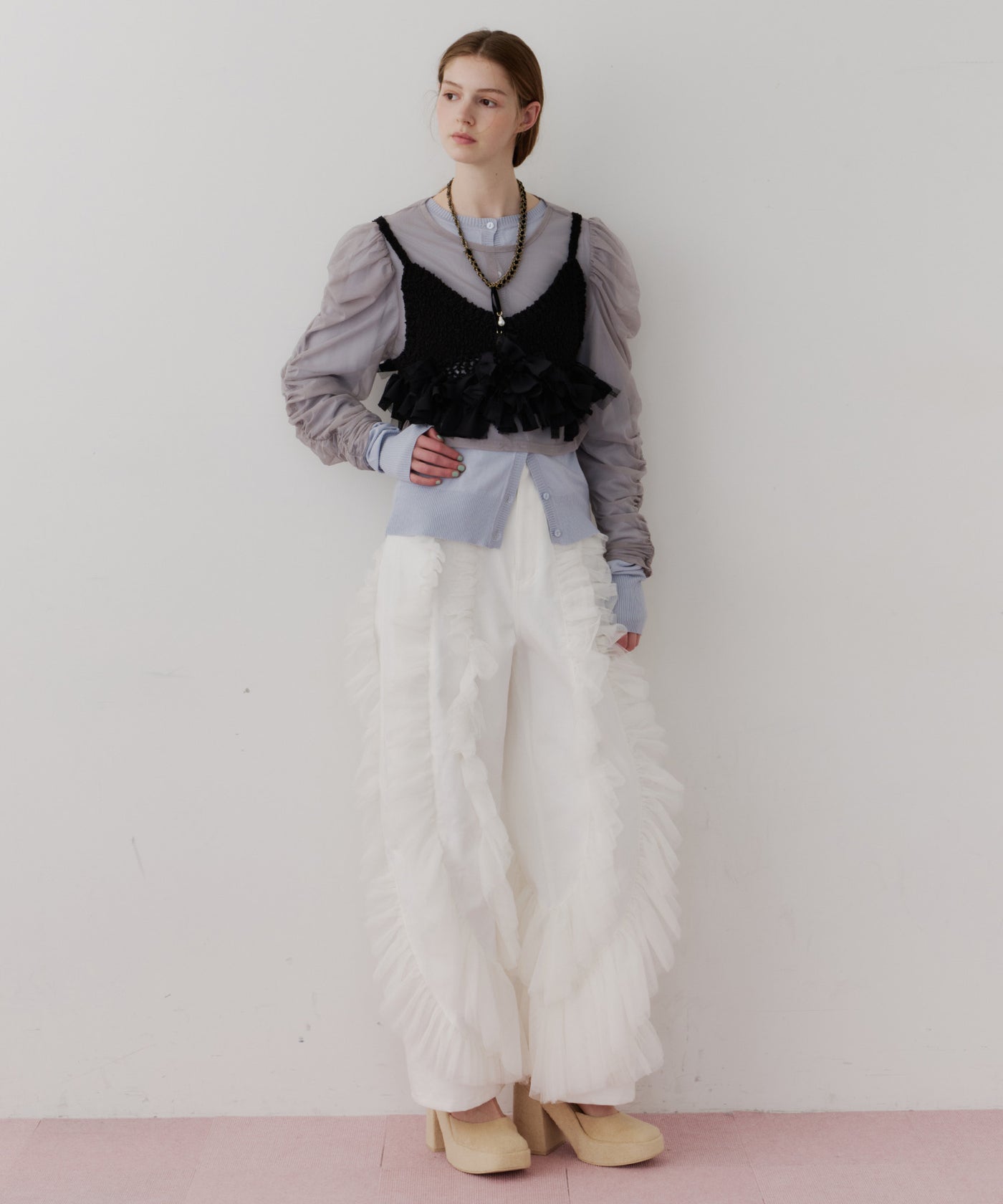 J1U BY LA BELLE ETUDE メニーリボンサマーニットビスチェ J1U by LA BELLE ETUDE】メニーリボンニットビスチェ – LA BELLE ETUDE