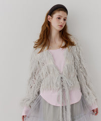 【J1U by LA BELLE ETUDE】2WAYループフェザー×かぎあみニット