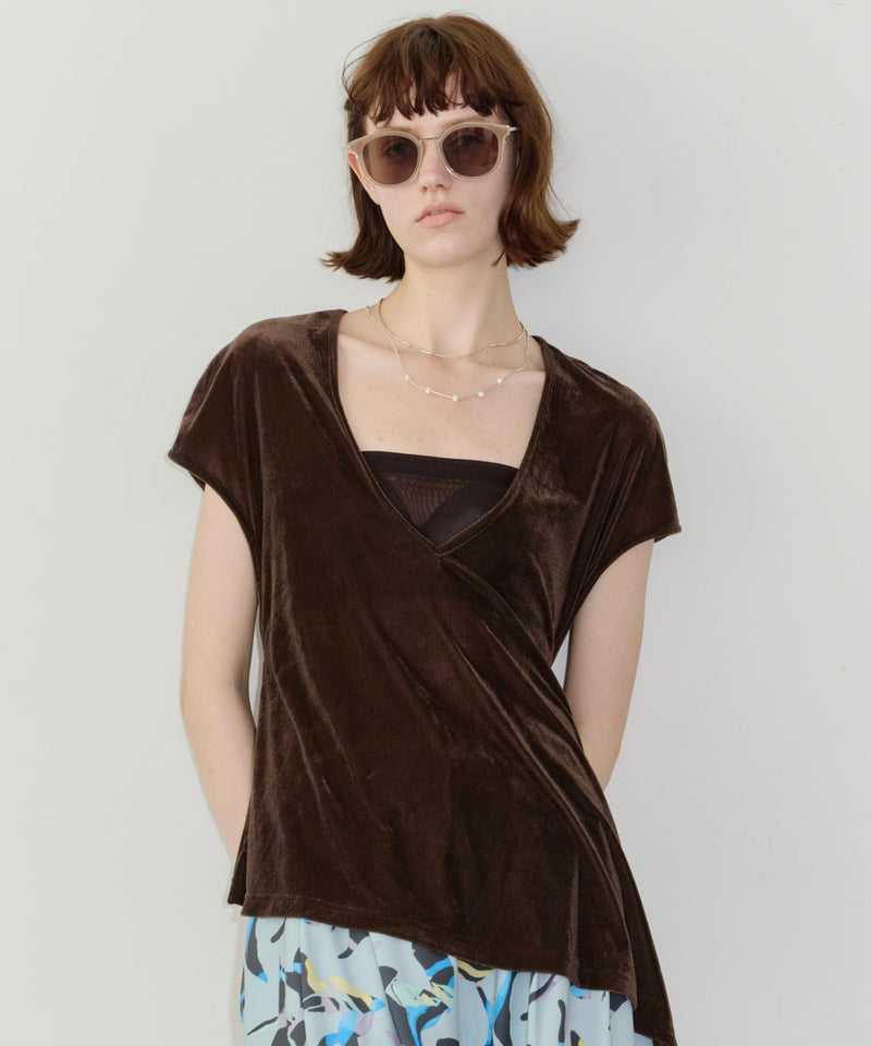 予約】2wayシアーベロアアシンメトリーTOPS – LA BELLE ETUDE online store