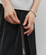【予約】深スリットコンシール×レースデザインワイドパンツ