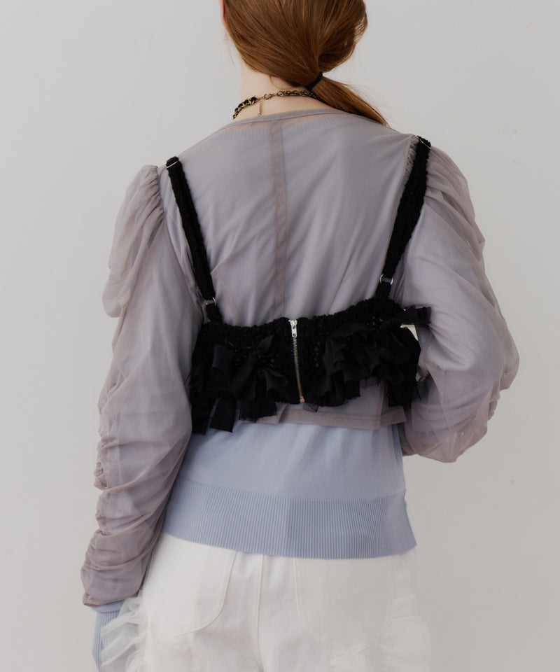 【予約】【J1U by LA BELLE ETUDE】シアーチュールSETカーディガン