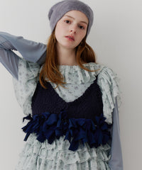 【J1U by LA BELLE ETUDE】メニーリボンニットビスチェ