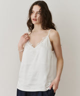 【予約開始待ち】レースモチーフマットサテンキャミ