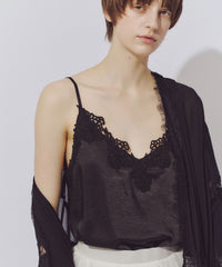 レースモチーフマットサテンキャミ