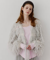 【J1U by LA BELLE ETUDE】2WAYループフェザー×かぎあみニット