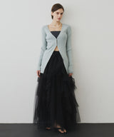 バックスリットリブカーディガン