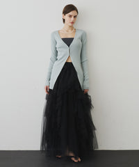 バックスリットリブカーディガン