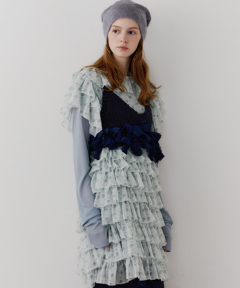 【J1U by LA BELLE ETUDE】メニーリボンニットビスチェ