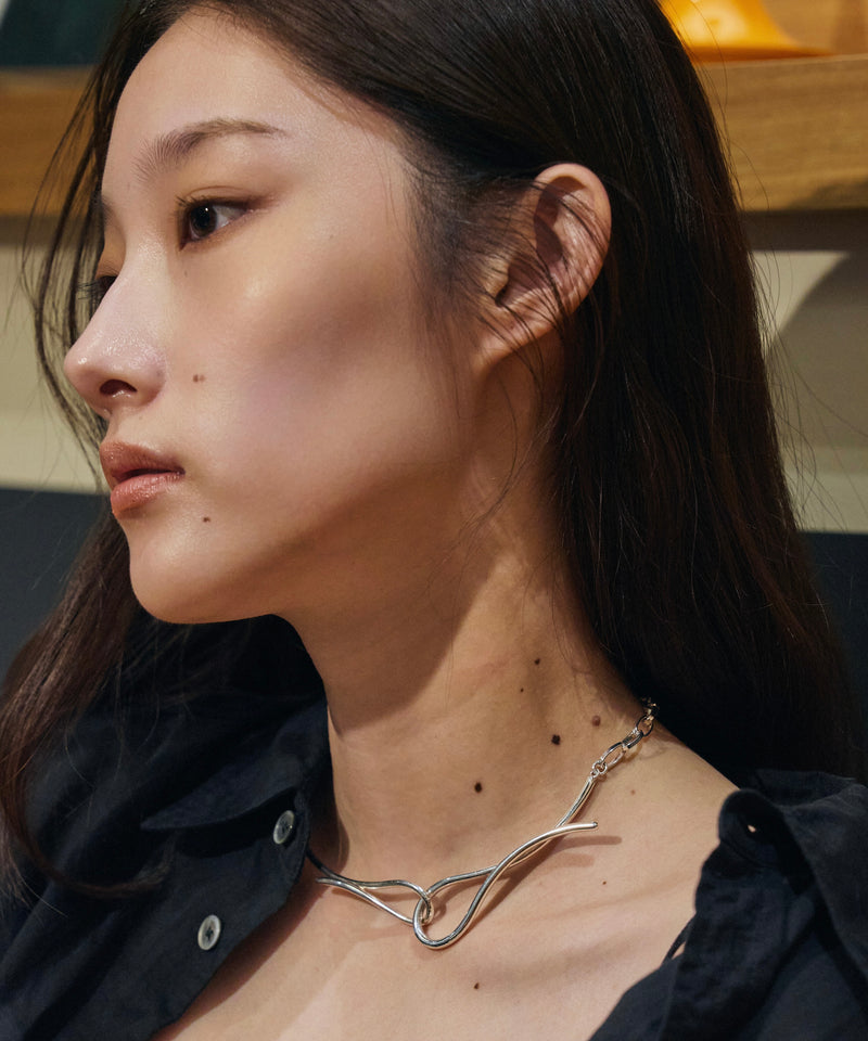 【loni】Ivy Asymmetry Choker/アシンメトリーデザインチョーカー