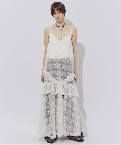 【予約】フラワーラッセルレースキャミワンピース