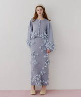 【予約10%OFF】【J1U by LA BELLE ETUDE】メニーリボンニットIラインスカートⅡ