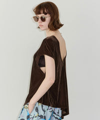 【予約開始待ち】2wayシアーベロアアシンメトリーTOPS