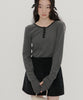 【GIUNON】long sleeve rib tops / ロングスリーブリブトップス