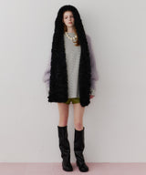 【予約】【J1U by LA BELLE ETUDE】ムートンライクボンディングフードマフラー