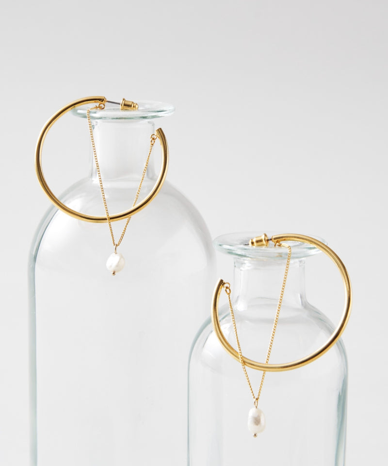 【loni】Ivy pearl chain pierce