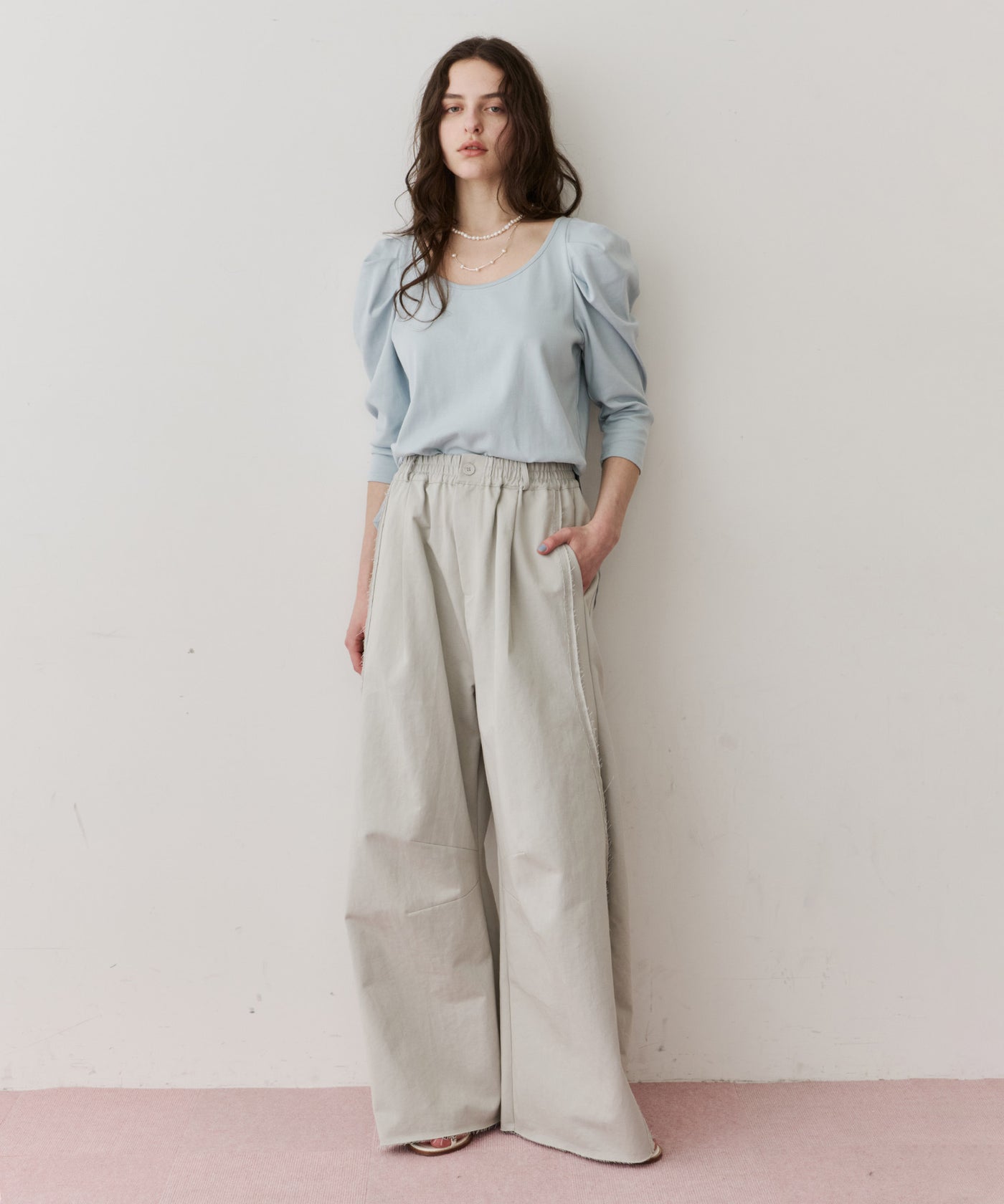 一部カラー予約】【再入荷】コットンツイルカーブパンツ – LA BELLE