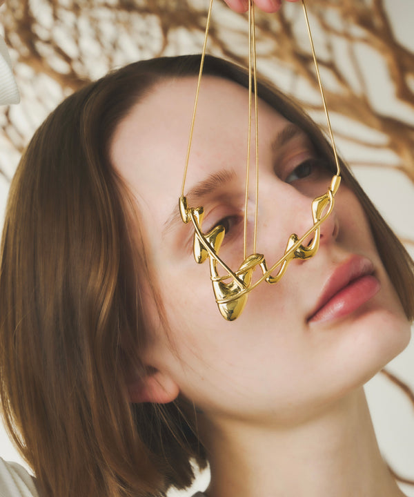 【loni】Glass Wave Necklace/グラスウェーブネックレス